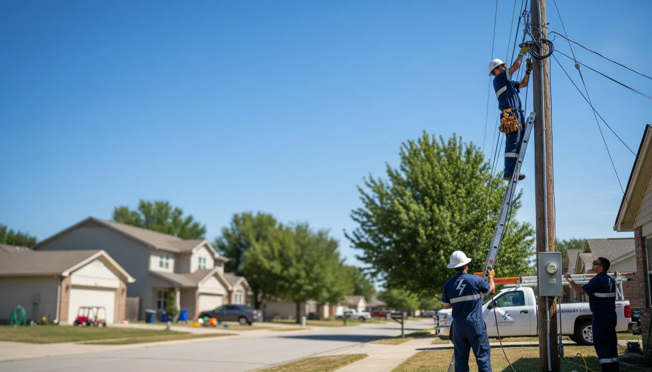 Residential electrician providing installation services in Clinton, AR